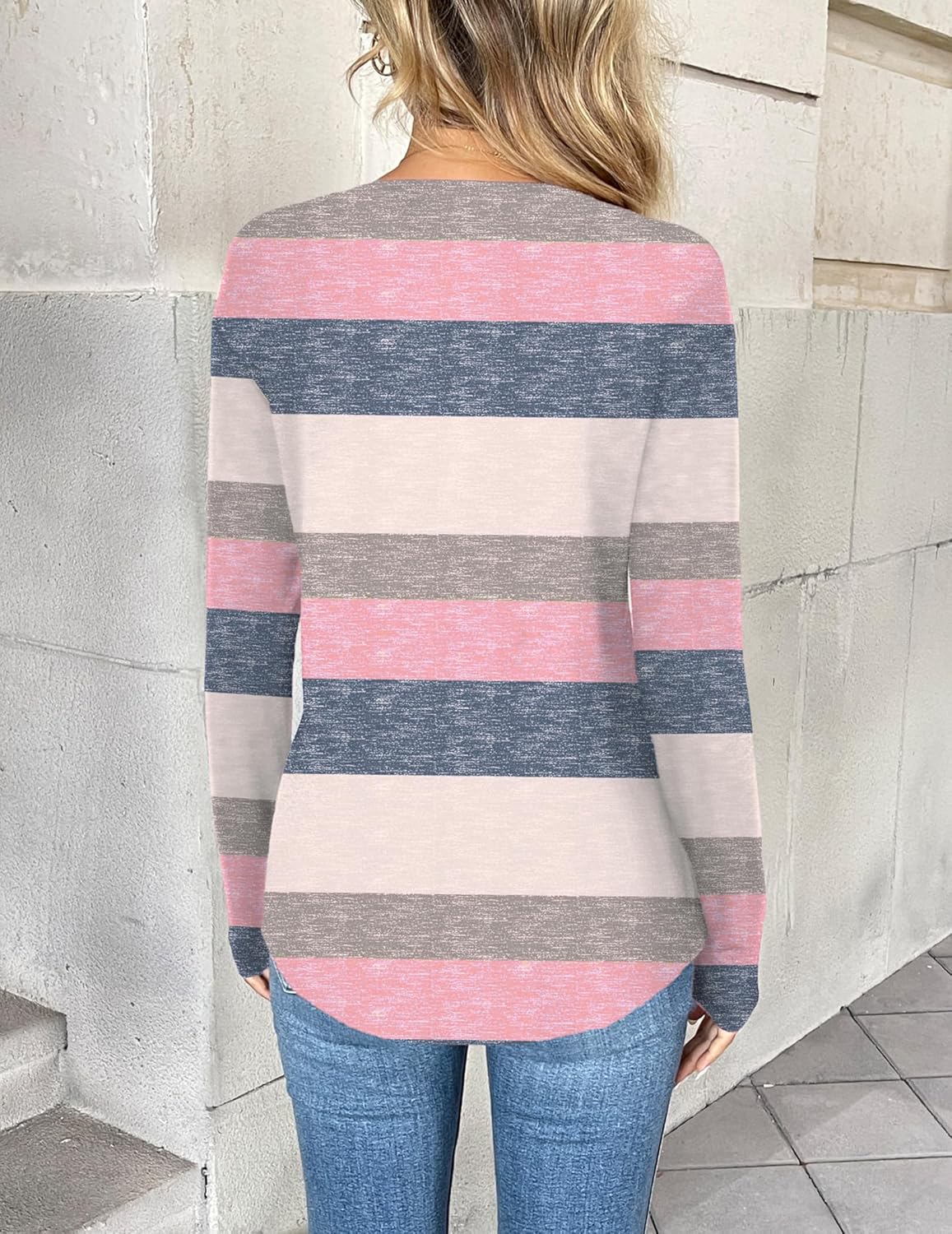 Zeagoo Women Long Sleeve Tops Dressy Casual V Neck Tshirts Basics Tee 2025 Fall Trendy Clothes