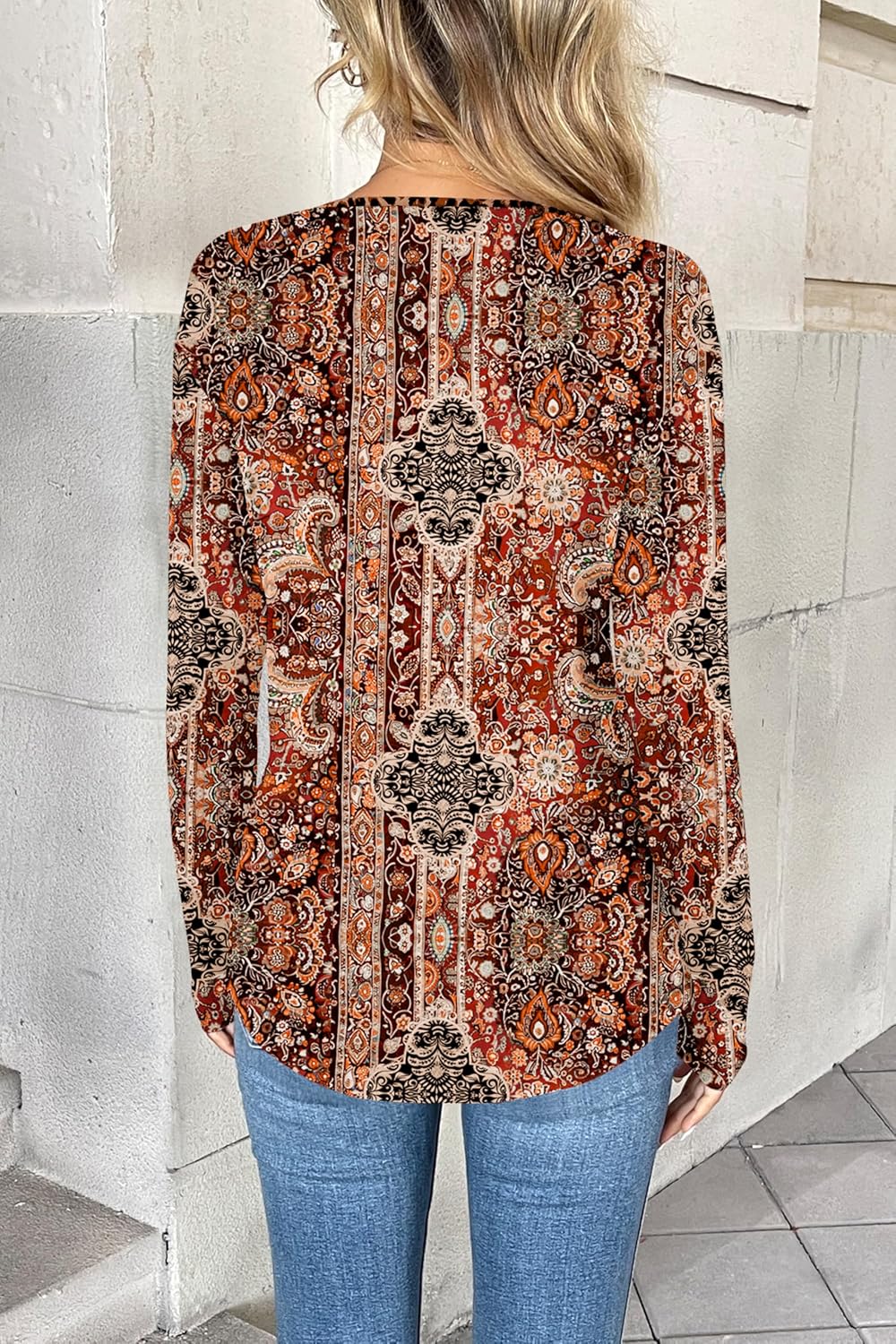 Zeagoo Women Long Sleeve Tops Dressy Casual V Neck Tshirts Basics Tee 2025 Fall Trendy Clothes