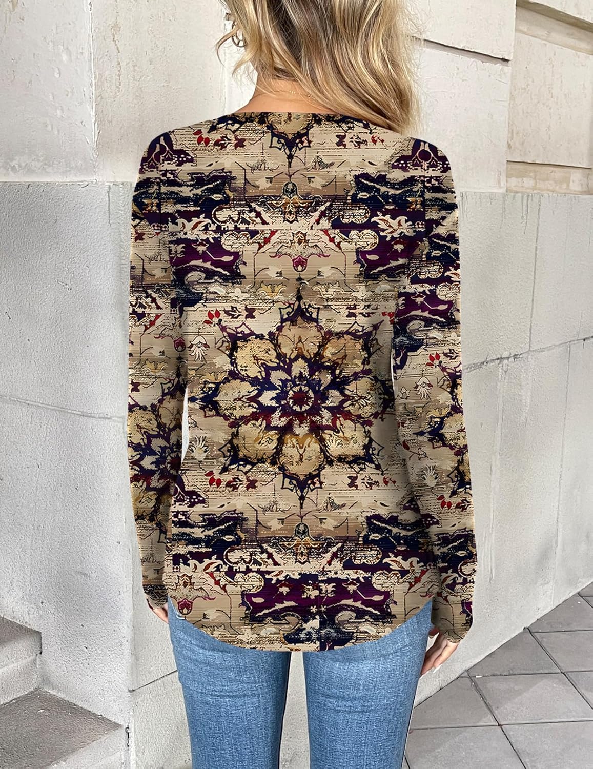 Zeagoo Women Long Sleeve Tops Dressy Casual V Neck Tshirts Basics Tee 2025 Fall Trendy Clothes