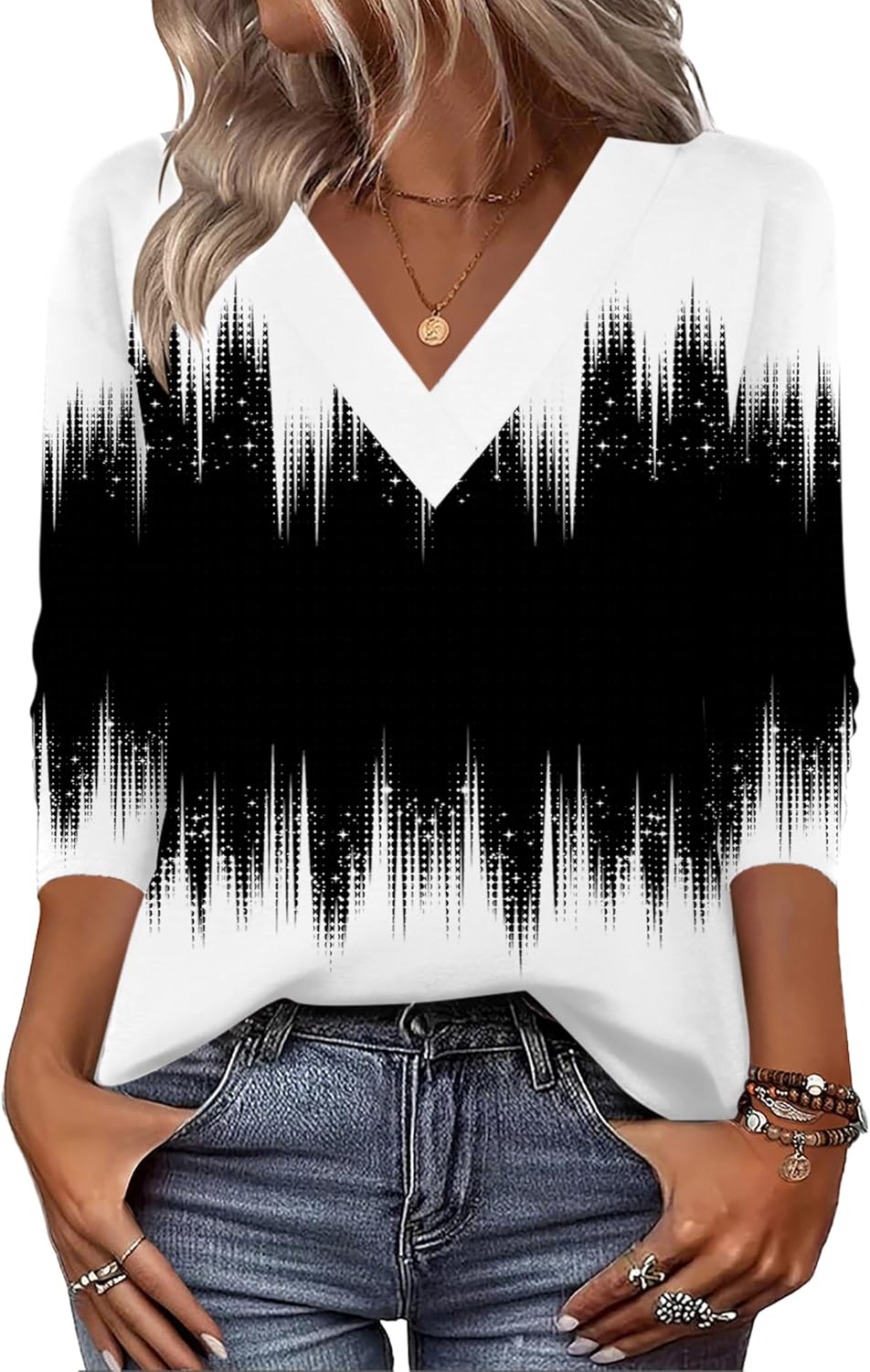 Zeagoo Women Long Sleeve Tops Dressy Casual V Neck Tshirts Basics Tee 2025 Fall Trendy Clothes