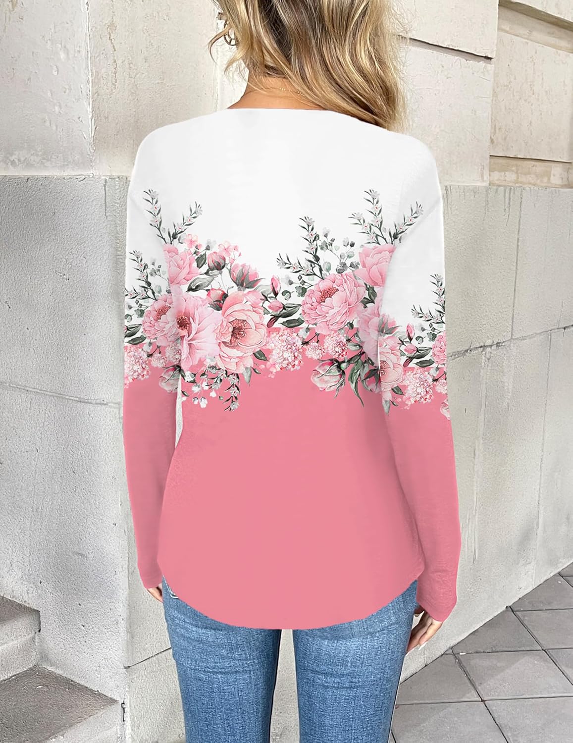 Zeagoo Women Long Sleeve Tops Dressy Casual V Neck Tshirts Basics Tee 2025 Fall Trendy Clothes