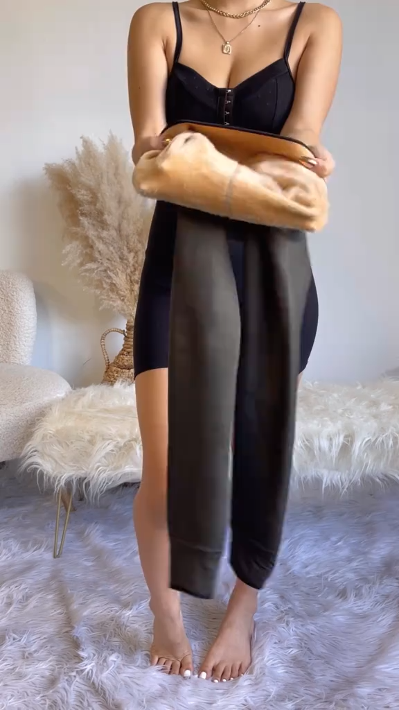 THE ORIGINAL! 4 SHADES • SIZE XS - 3XL • MAGIC FLEECE LINED LEGGINGS • CLOSED FOOT - Fleece Tights Available in Plus Size and Light to Brown Fu