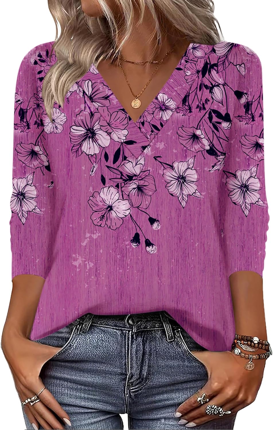 Zeagoo Women Long Sleeve Tops Dressy Casual V Neck Tshirts Basics Tee 2025 Fall Trendy Clothes