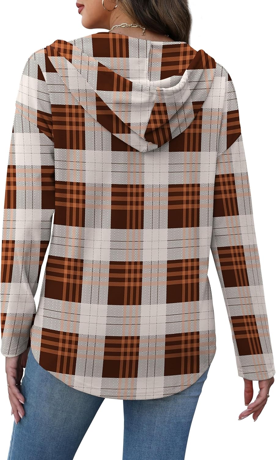 RUMIA Womens Tops V Neck Button Sweatshirt for Women Pullover Long Sleeve Shirts Fall Outfits 2025 Loose Fit S-3XL