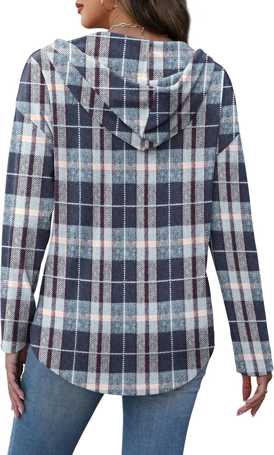 RUMIA Womens Tops V Neck Button Sweatshirt for Women Pullover Long Sleeve Shirts Fall Outfits 2025 Loose Fit S-3XL