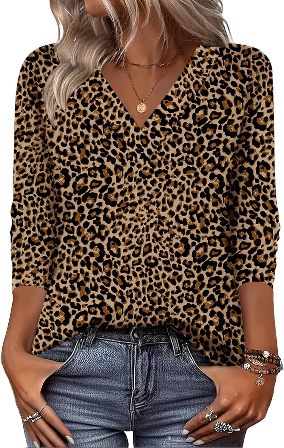 Zeagoo Women Long Sleeve Tops Dressy Casual V Neck Tshirts Basics Tee 2025 Fall Trendy Clothes