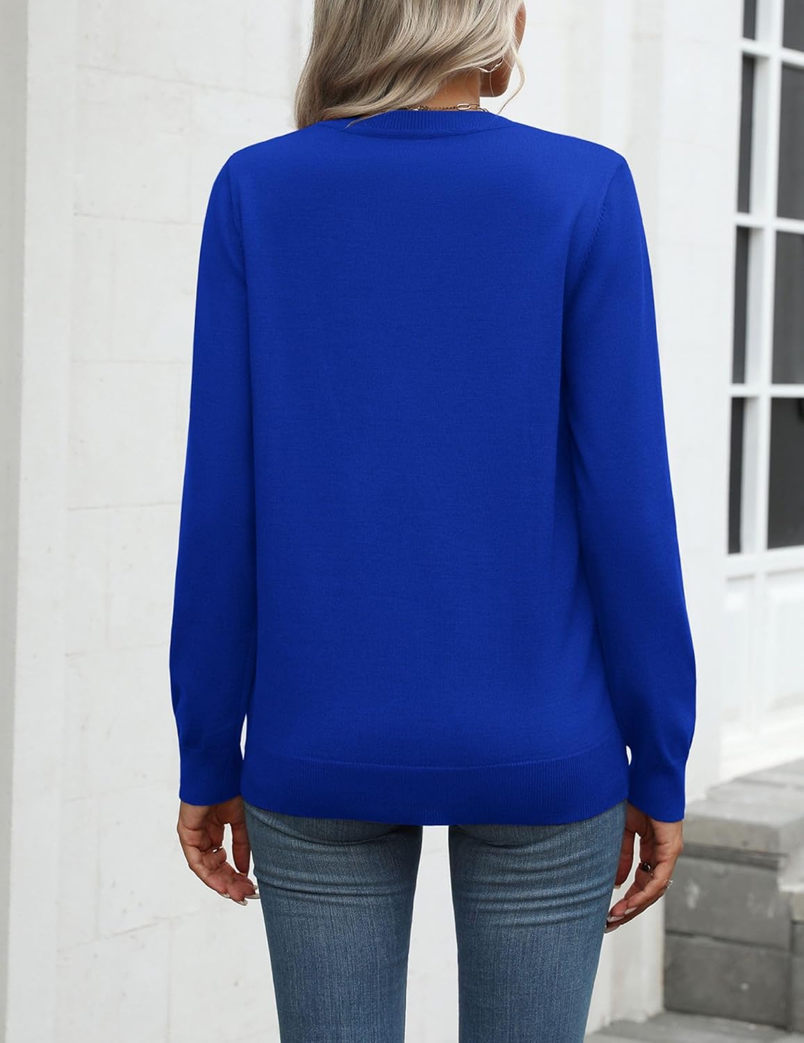 Zeagoo Womens 2025 Fall Sweaters Long Sleeve Tops Classic Crew Neck Pullover Sweaters Loose Dressy Casual Basic Clothes