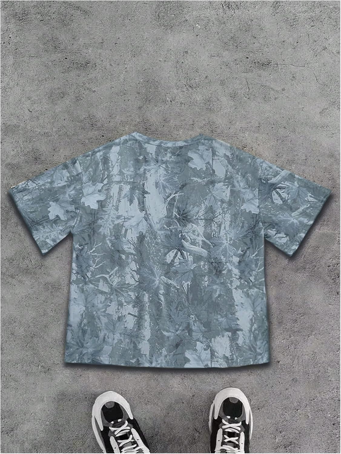 BEAUDRM Camiseta de manga corta con estampado de camuflaje Y2K para mujer, estilo vintage, cuello redondo, para verano