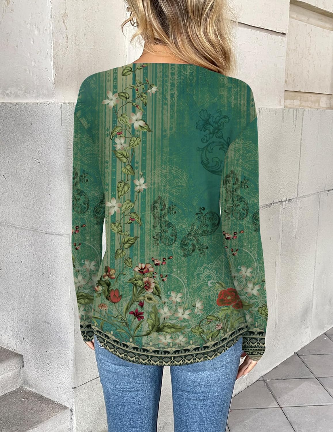 Zeagoo Women Long Sleeve Tops Dressy Casual V Neck Tshirts Basics Tee 2025 Fall Trendy Clothes