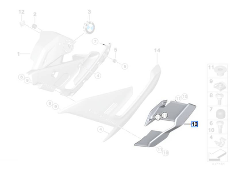 BMW Winglet Right Side - M1000R