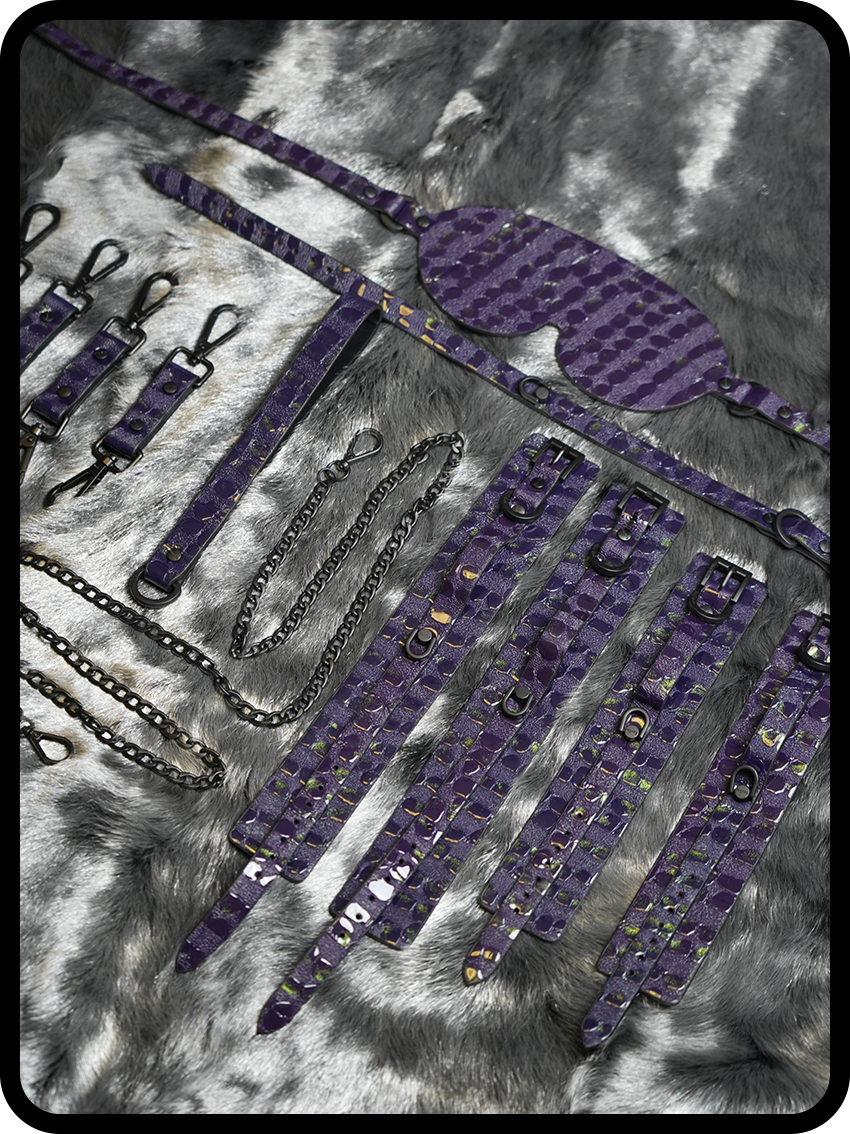 “Bound by Desire” – Handcrafted Luxury Leather Bondage Ensemble for Power & Elegance