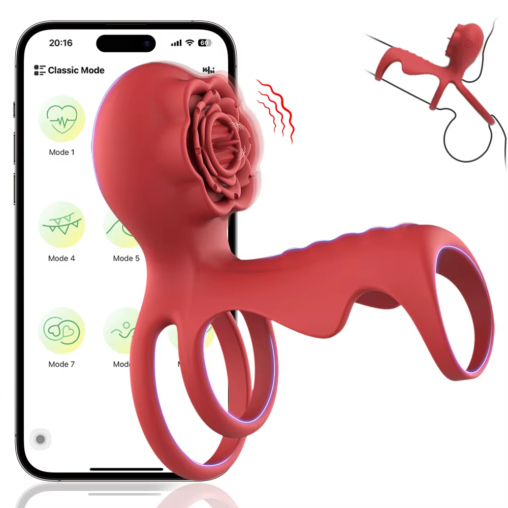 Remote Control Vibrating Cock Ring – Delay Support & 360° Rotating Prostate Massager