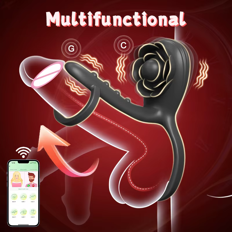 Vibrating Silicone Cock Ring – Delay Support & Dual Stimulation Ring for Men