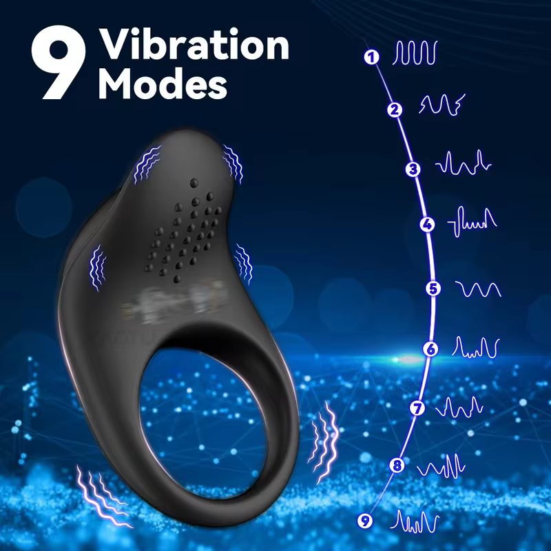 Couples APP Vibrating Ring – Delay Support Penis Ring with Clit & G-Spot Stimulation