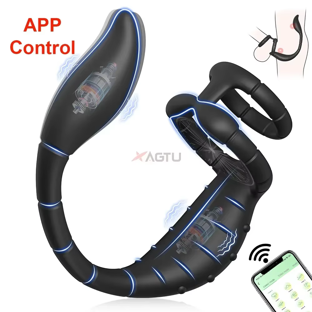 APP Control Vibrating Anal Plug & Cock Ring – Wearable Prostate Massager for Men