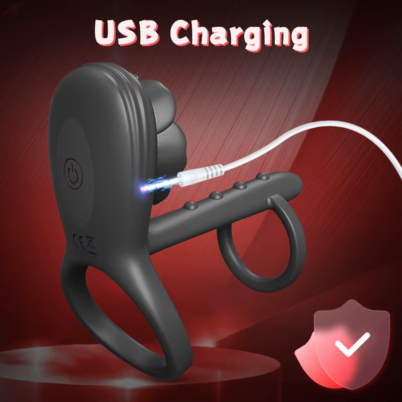 Vibrating Silicone Cock Ring – Delay Support & Dual Stimulation Ring for Men