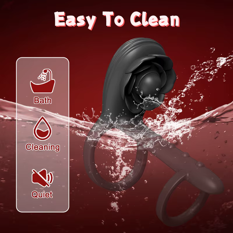 Vibrating Silicone Cock Ring – Delay Support & Dual Stimulation Ring for Men