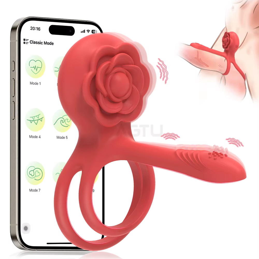 Remote Control Vibrating Cock Ring – Delay Support & 360° Rotating Prostate Massager