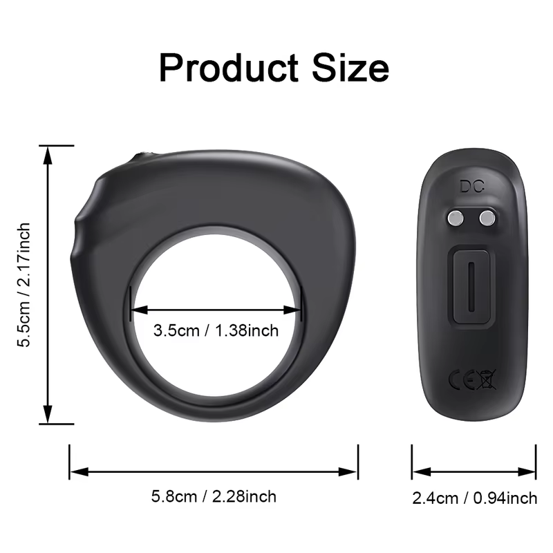 Smart APP-Controlled Vibrating Cock Ring – Silicone Delay Support Ring with Data Tracking