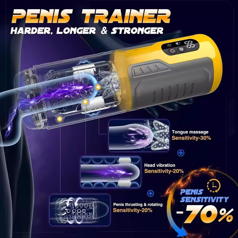 Telescopic Automatic Male Masturbator – Vacuum Suction Stroker Pump for Men