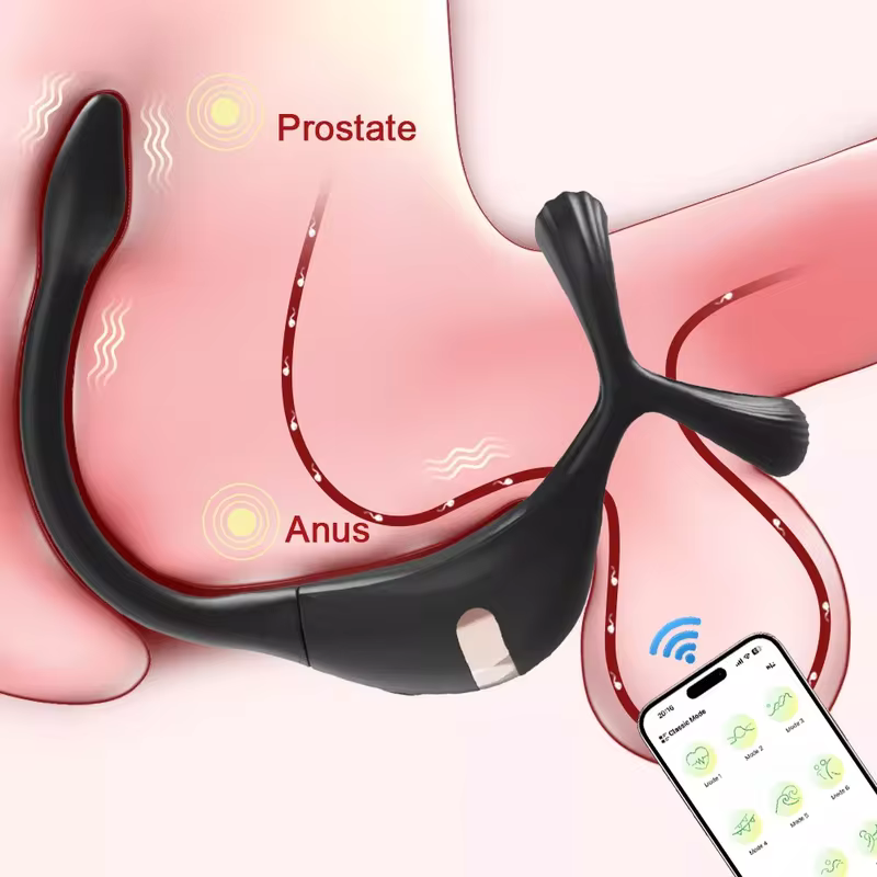 APP Control Vibrating Anal Plug & Cock Ring – Wearable Prostate Massager for Men
