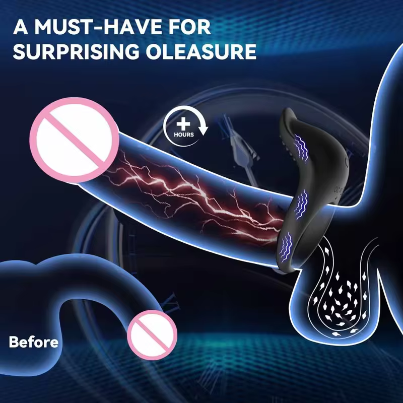 Couples APP Vibrating Ring – Delay Support Penis Ring with Clit & G-Spot Stimulation