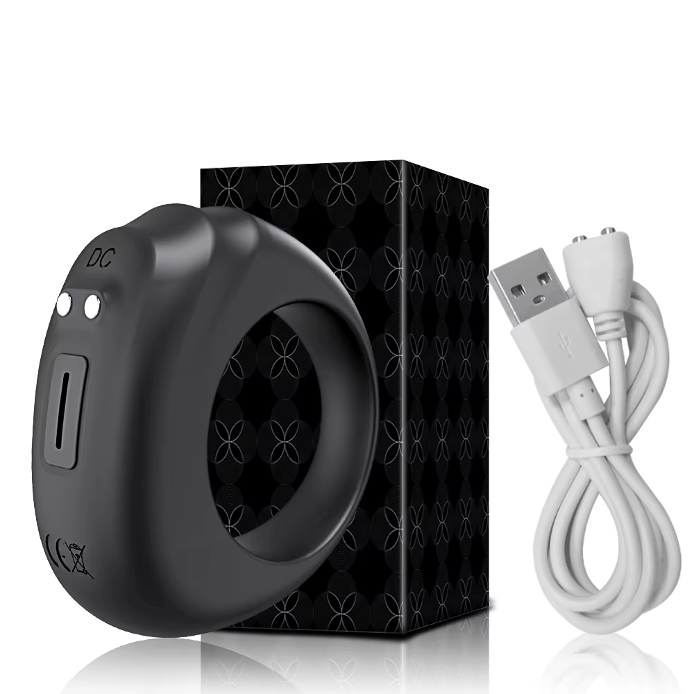 Smart APP-Controlled Vibrating Cock Ring – Silicone Delay Support Ring with Data Tracking