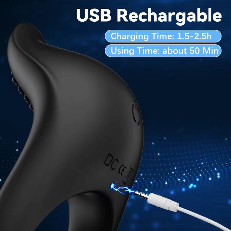 Couples APP Vibrating Ring – Delay Support Penis Ring with Clit & G-Spot Stimulation