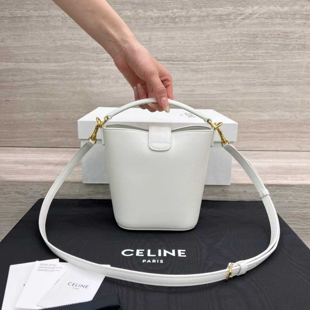 CELINE LOUISE mini 光滑牛皮革 水桶包