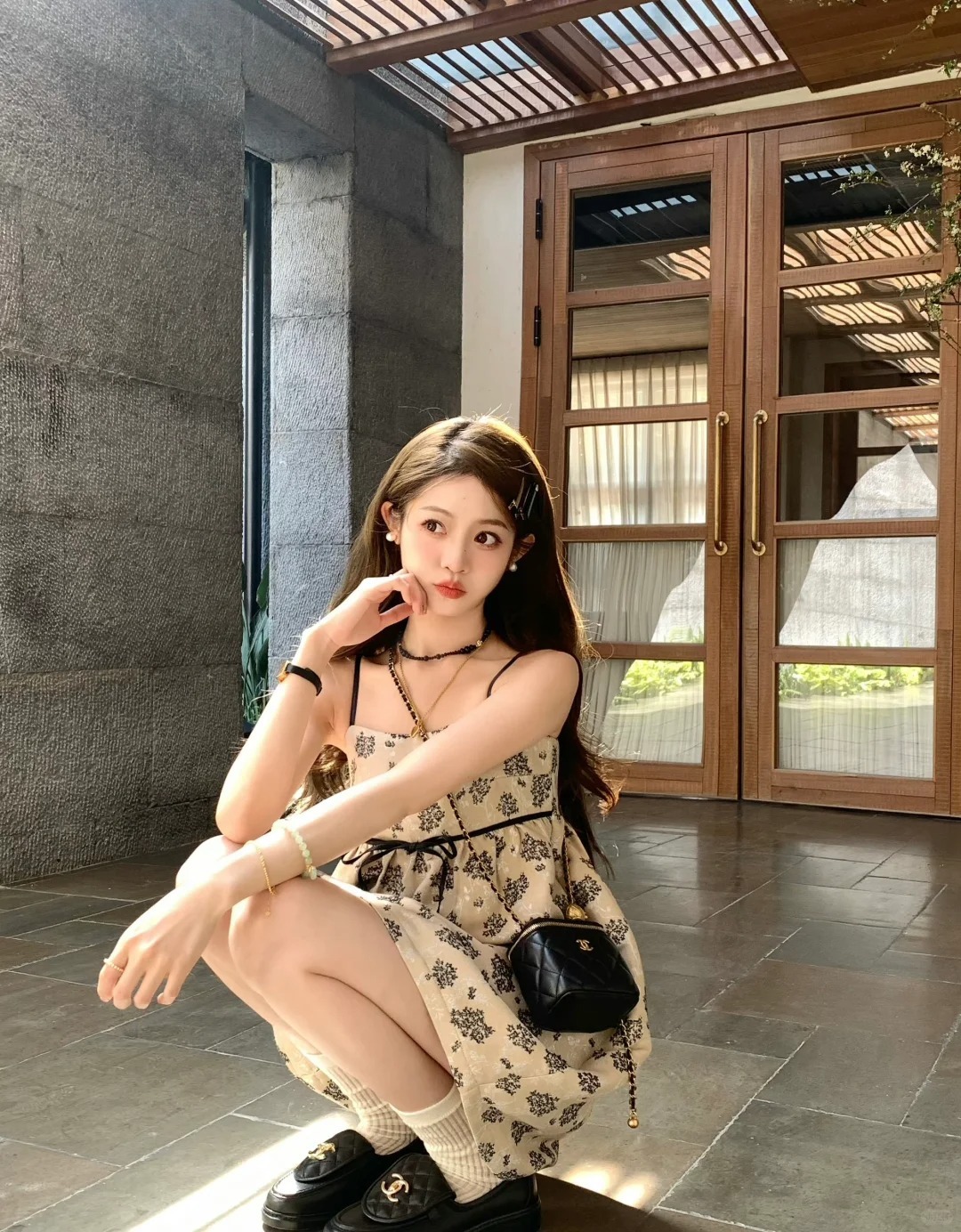 CHANEL 最新改版金球口紅包 黑色