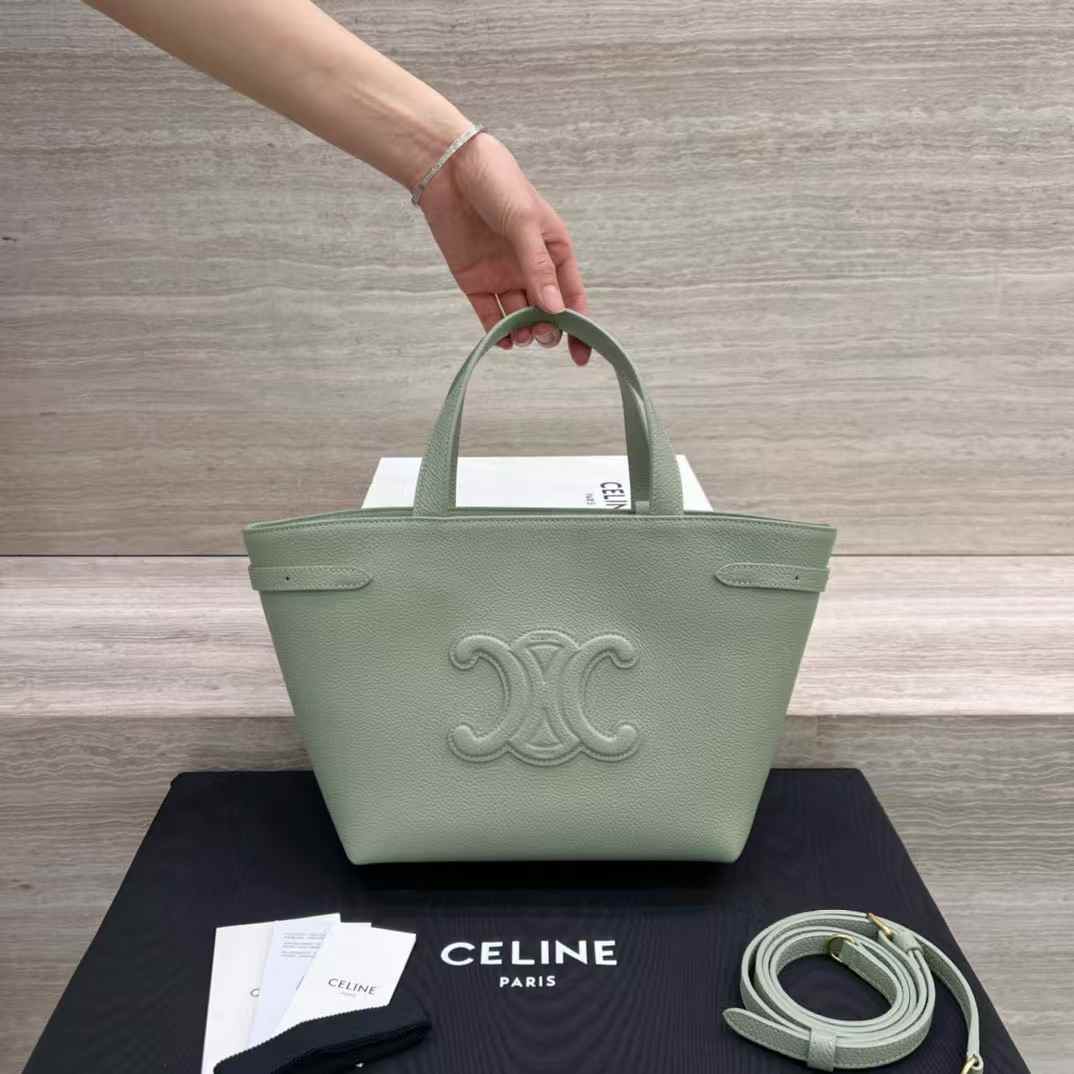 CABAS ANAIS 粒面牛皮革迷你手袋