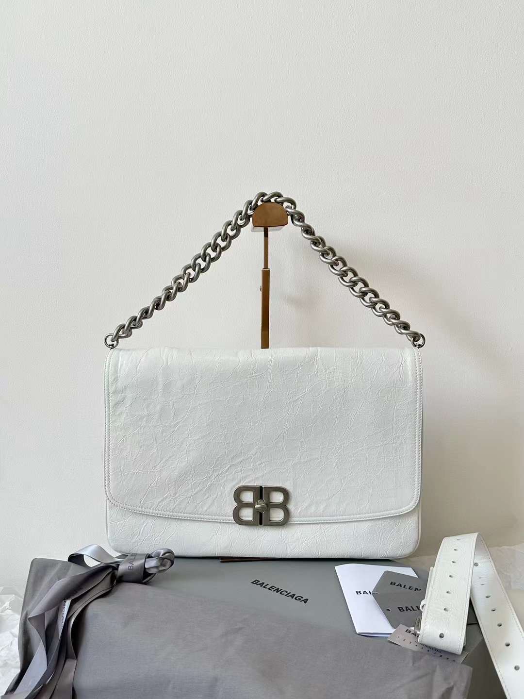 BALEN_GAGA BB SOFT BAG 翻蓋包 白色大號