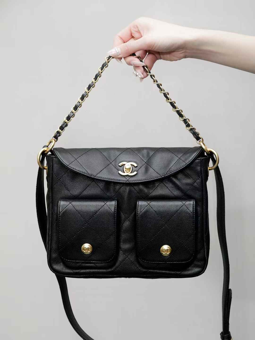 CHANEL 25P HOBO魚子醬 郵差包 嬉皮包