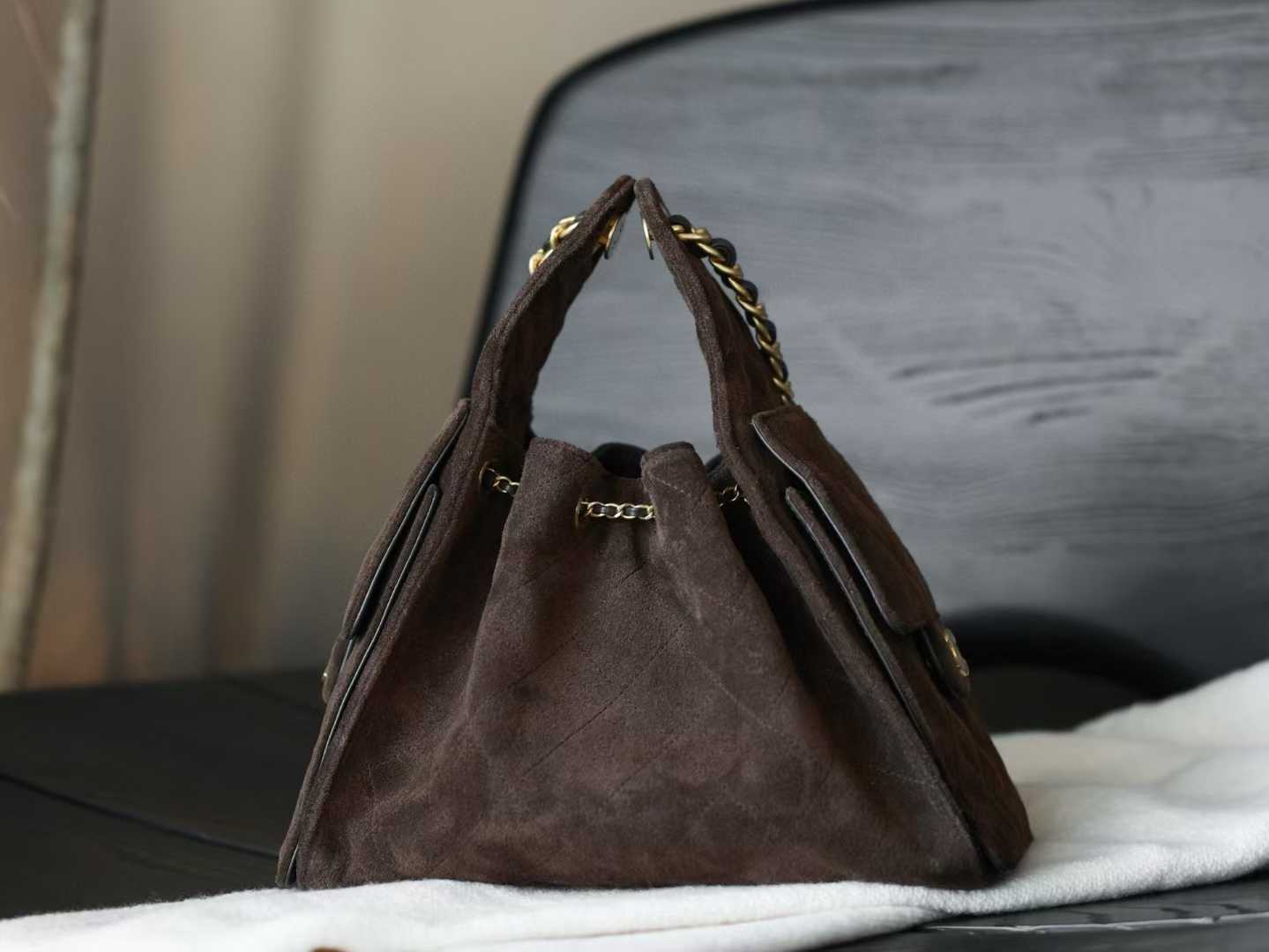 CHAMEL 25bag 嬉皮包 Hobo 深棕色