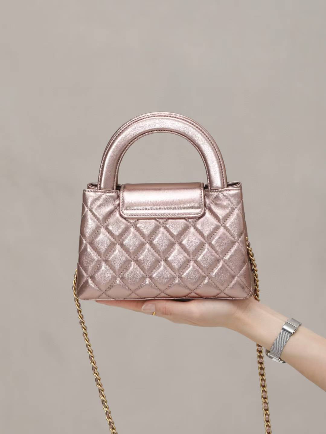CHANEL 25P KELLY 珠光紫 香檳葡萄 金屬色