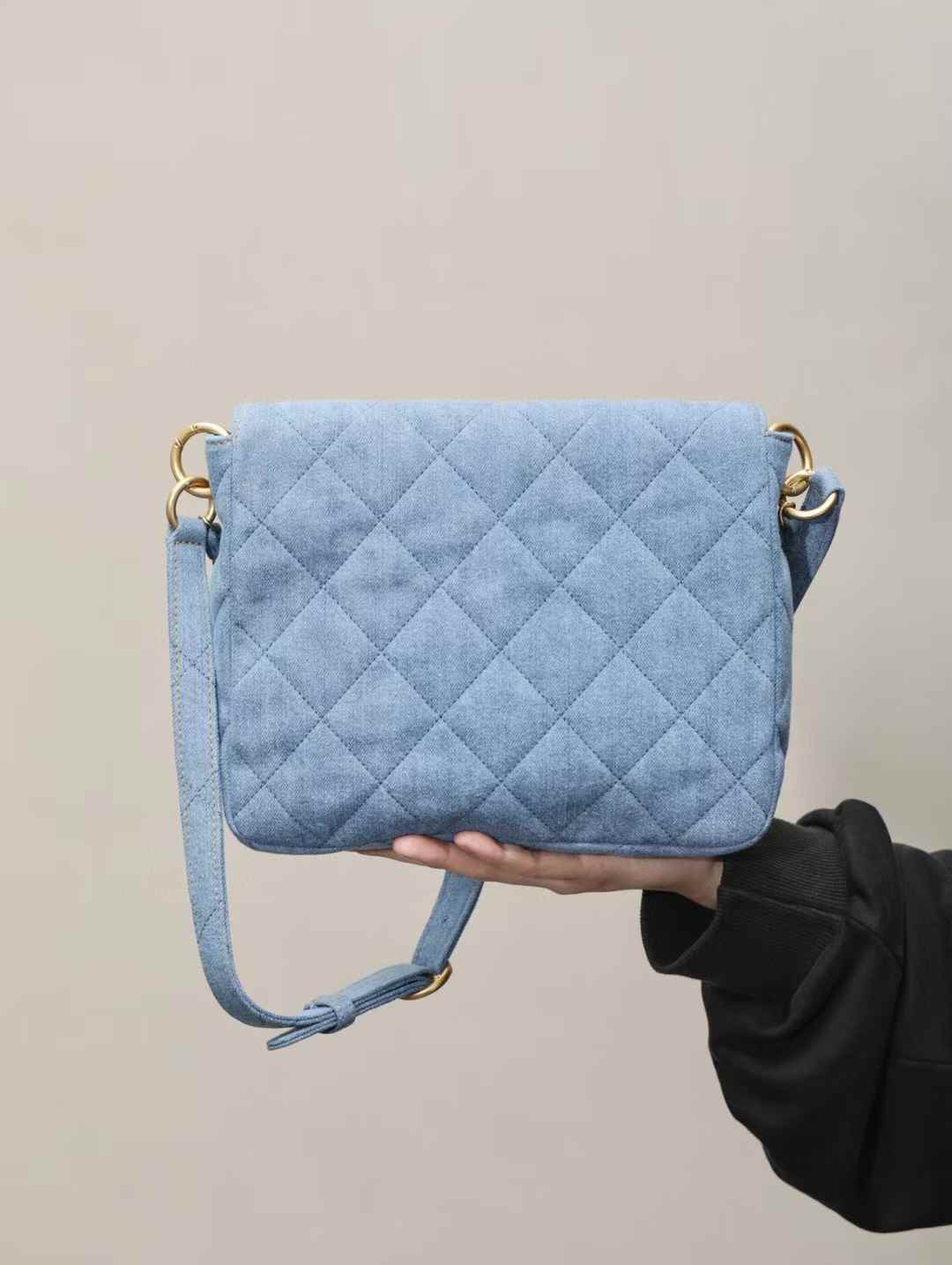 CHANEL 25P 搖滾 hobo 牛仔藍 小號