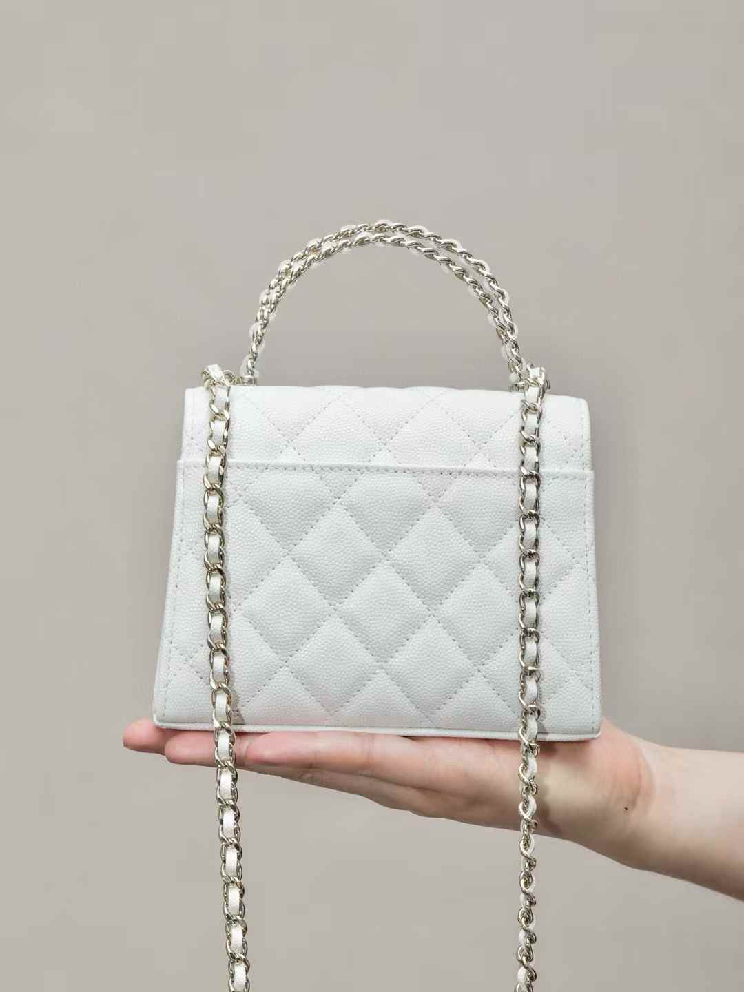 CHANEL 25S kelly 手柄包(白)