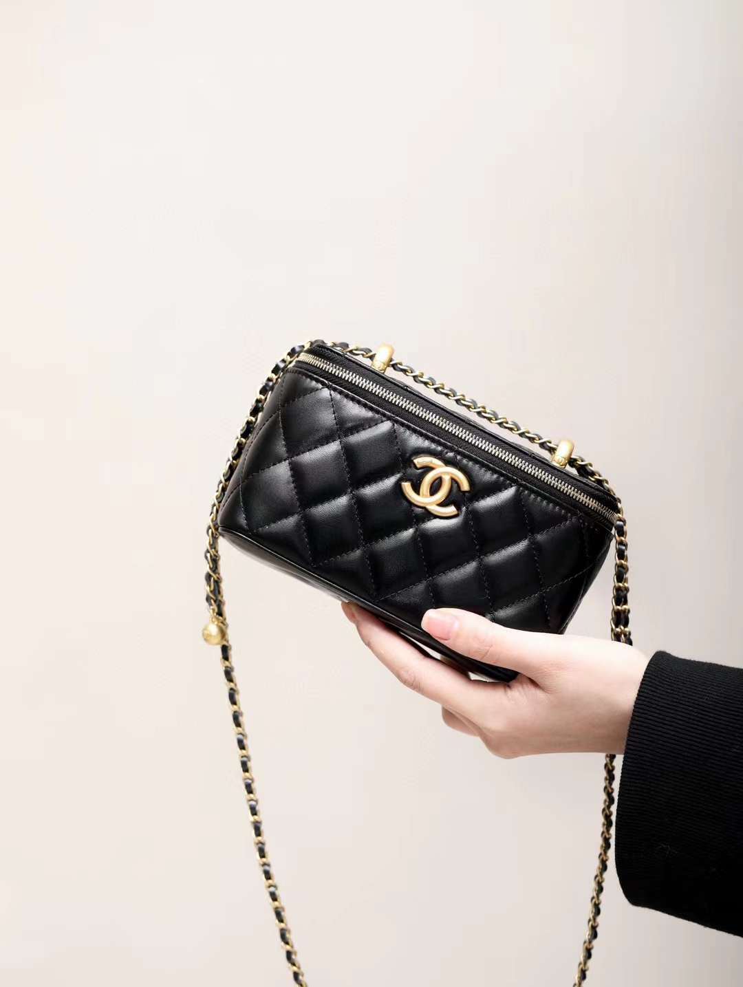 CHANEL 24C 雙金珠化妝盒鏈條包