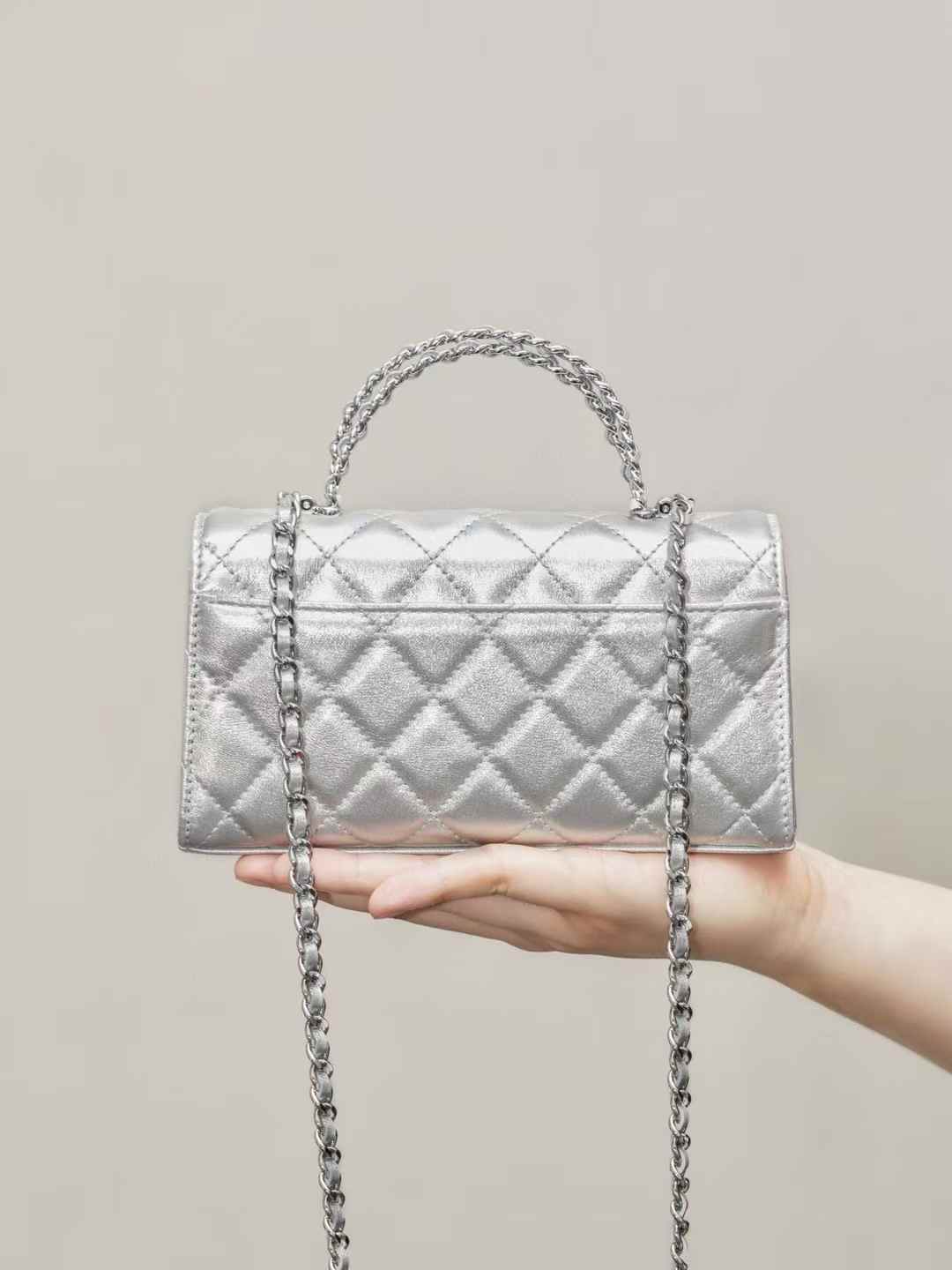 CHANEL 25S 橫版kelly 銀