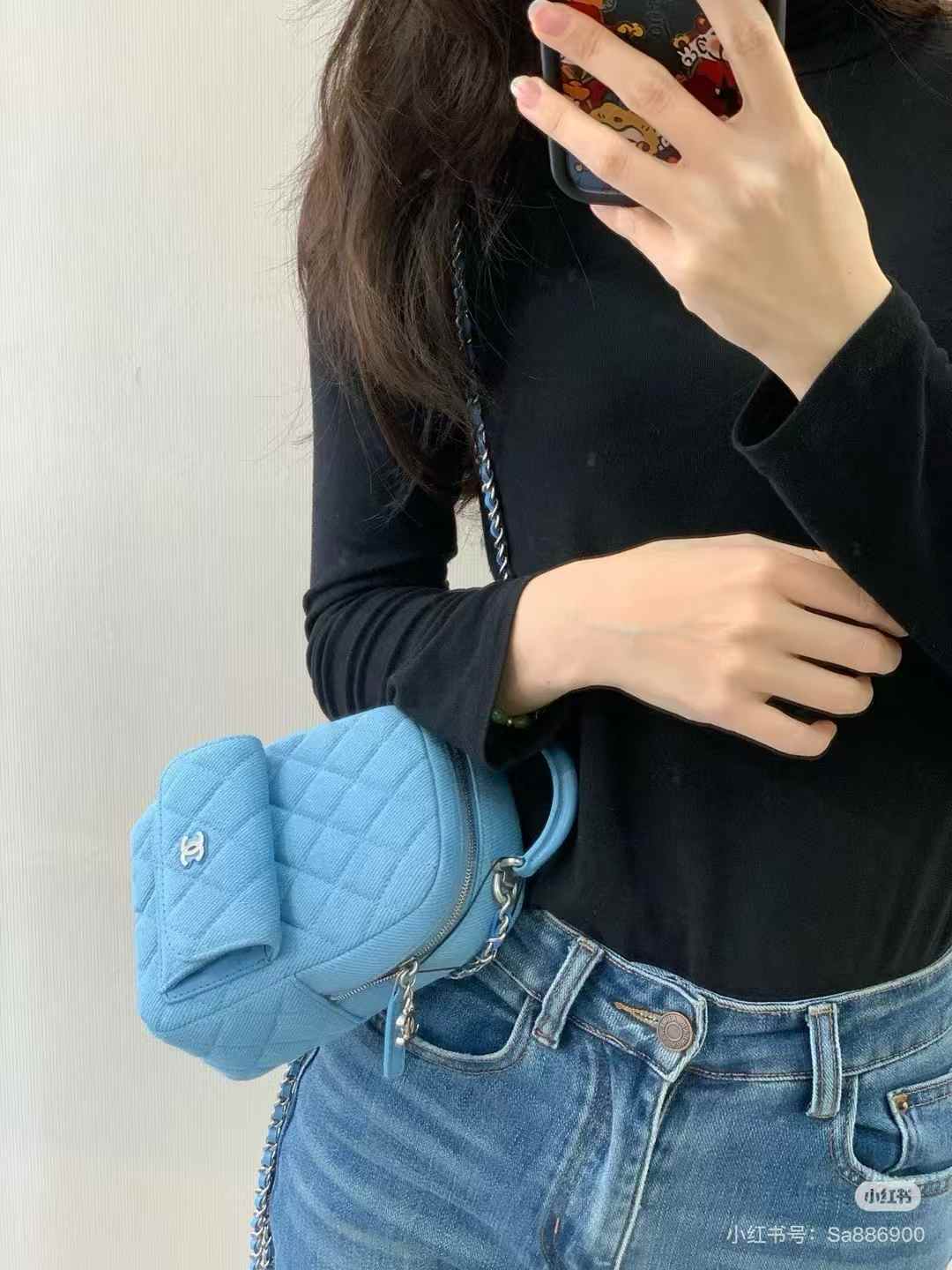 CHANEL mini backpack 小背包 牛仔藍