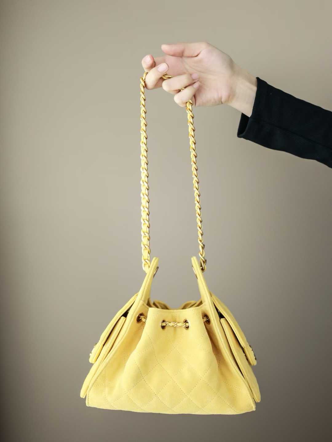 CHANEL 26C｜嬉皮包 Hobo 25bag mini 黃絨