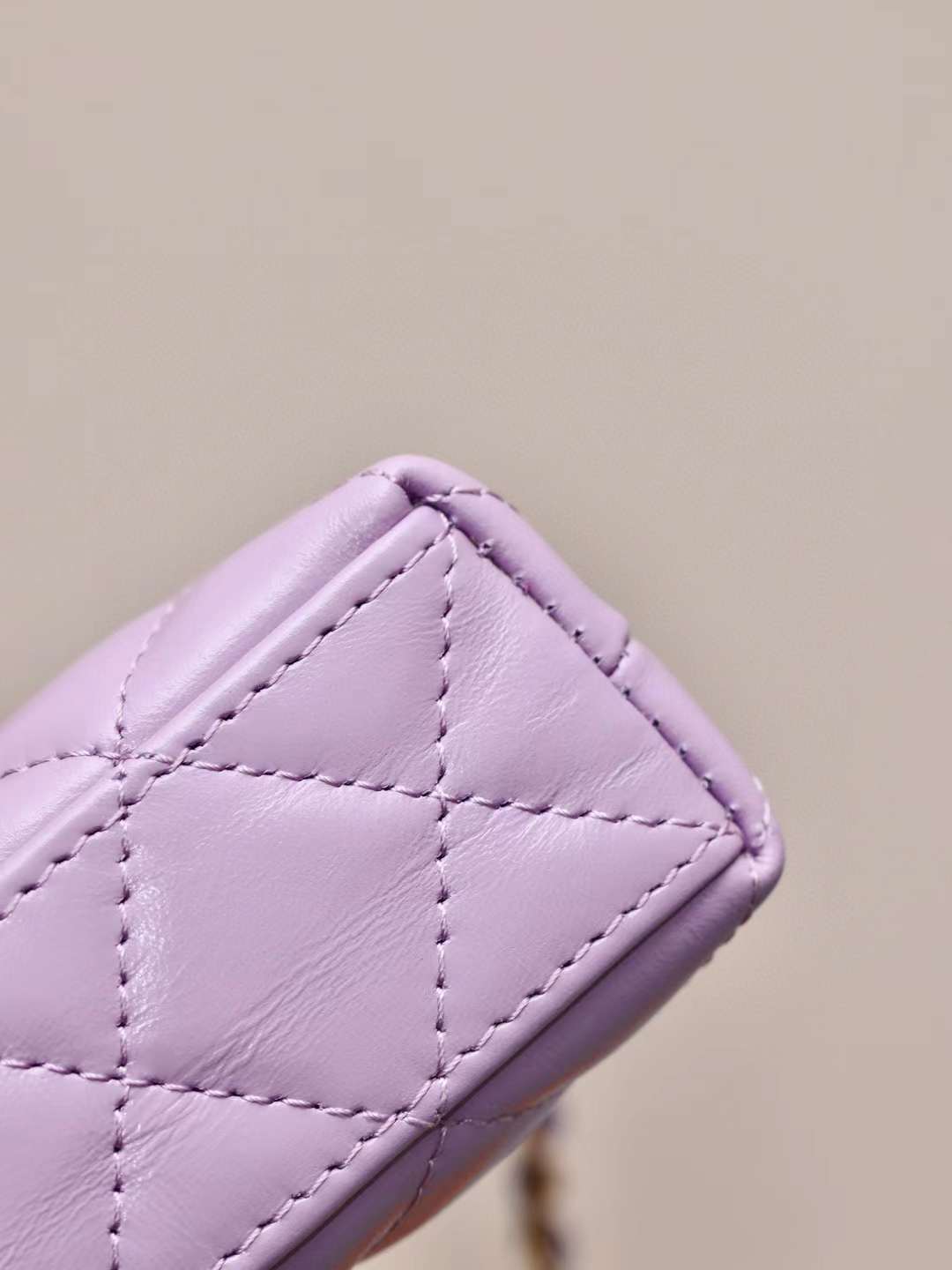 CHANEL 24S KELLY 鏈條手拿包 香芋紫