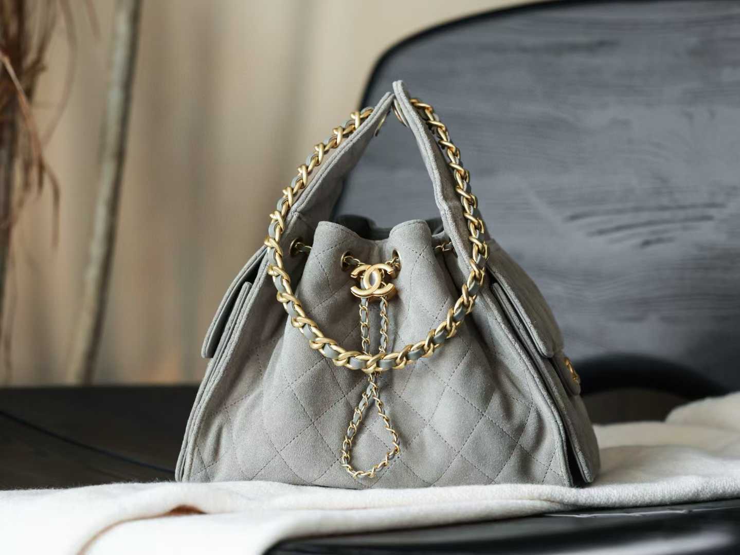 CHAMEL 25bag 嬉皮包 Hobo 灰色