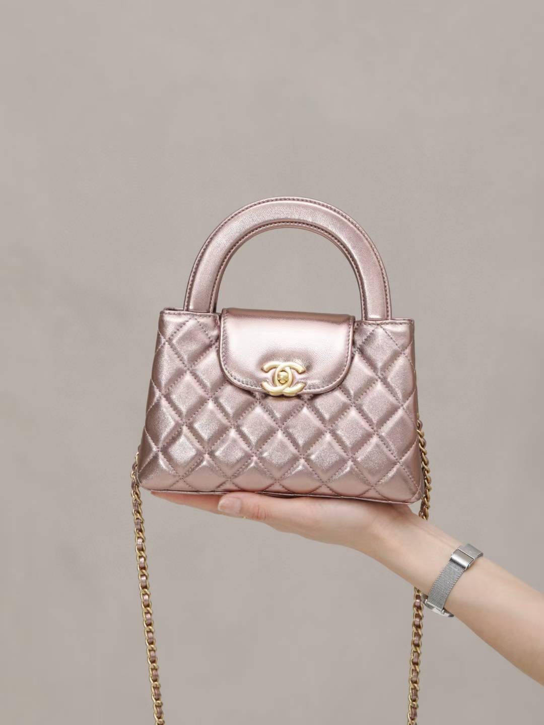 CHANEL 25P KELLY 珠光紫 香檳葡萄 金屬色