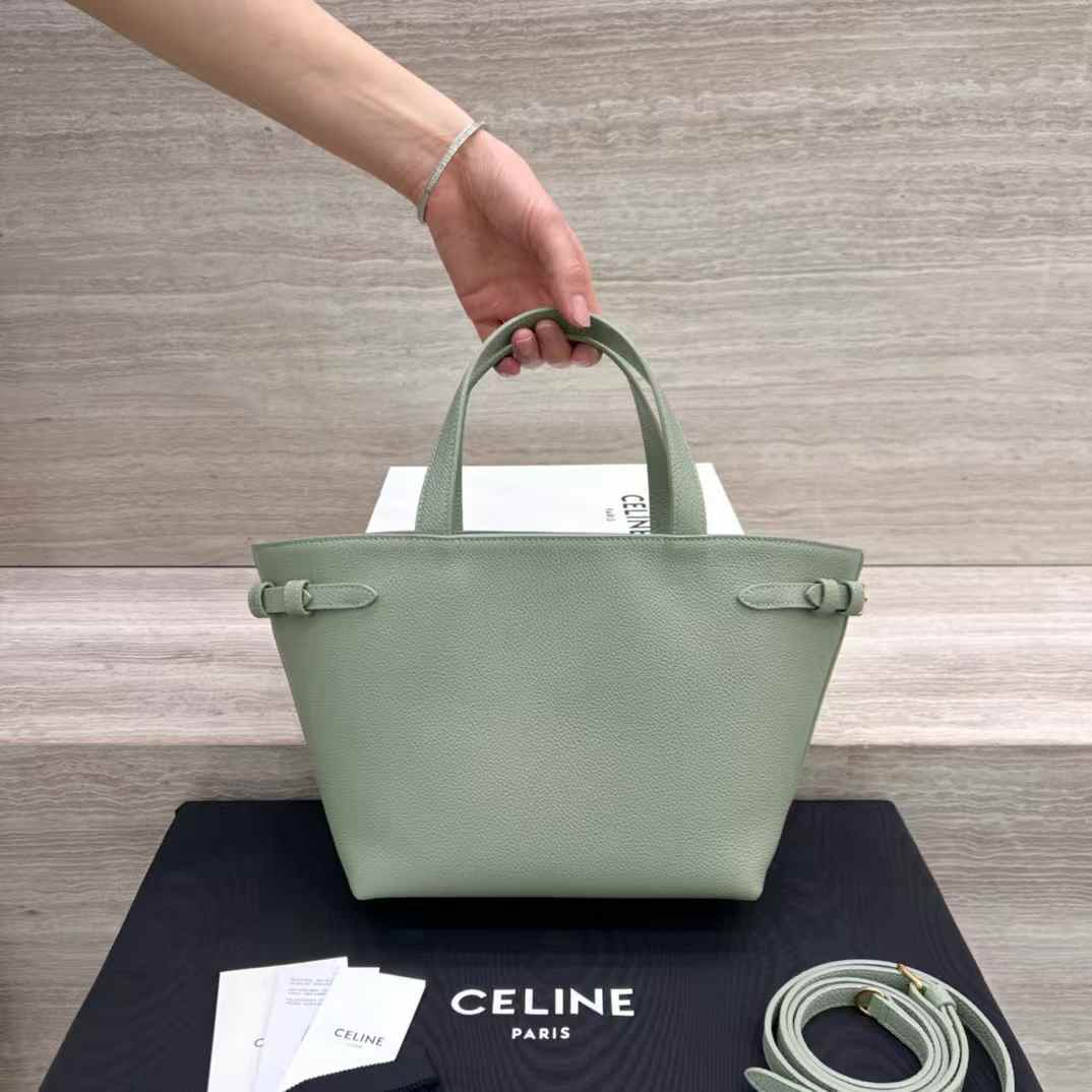 CABAS ANAIS 粒面牛皮革迷你手袋