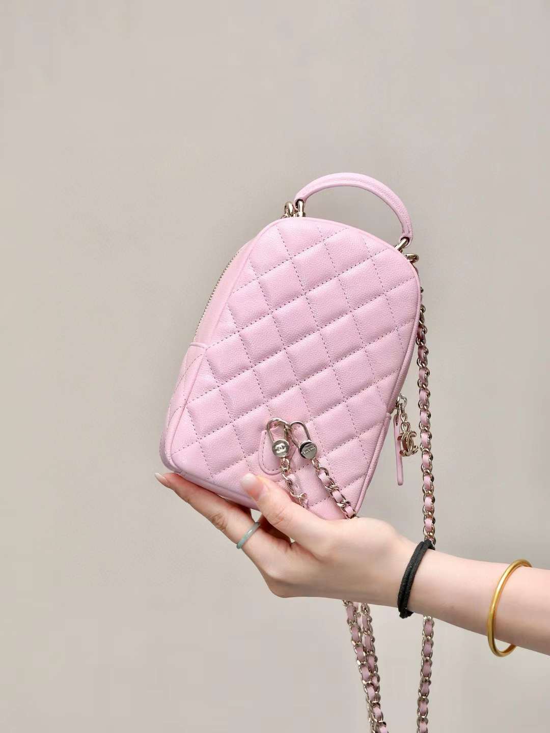 CHANEL 24C 多背法迷你小書包 粉色