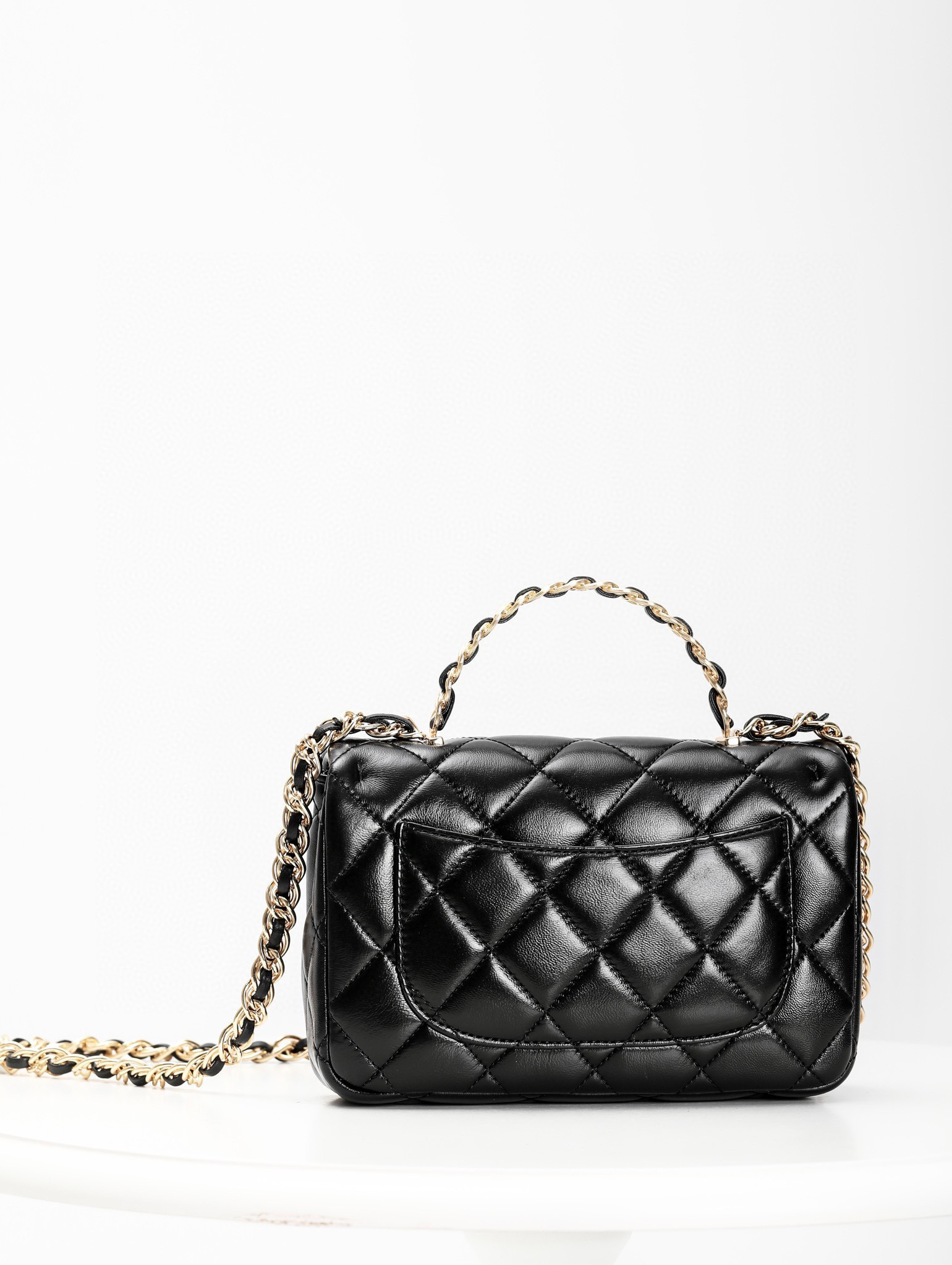 CHANEL 23S CF20 金屬手腕包 黑色