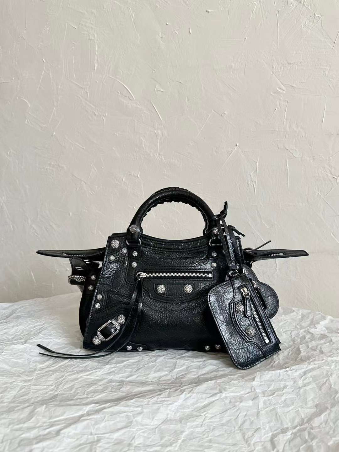 BALEN_GAGA NEO CAGOLE 黑色鑽釦機車包 XS