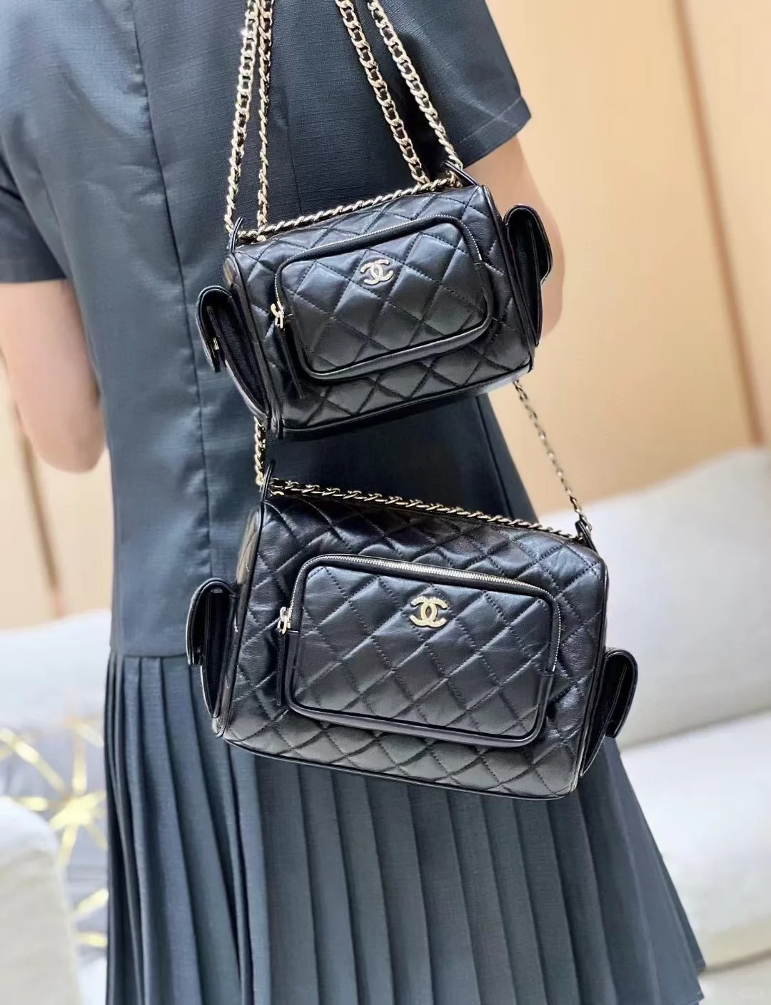 CHANEL 24K 新款相機包/保齡球包 小號/大號