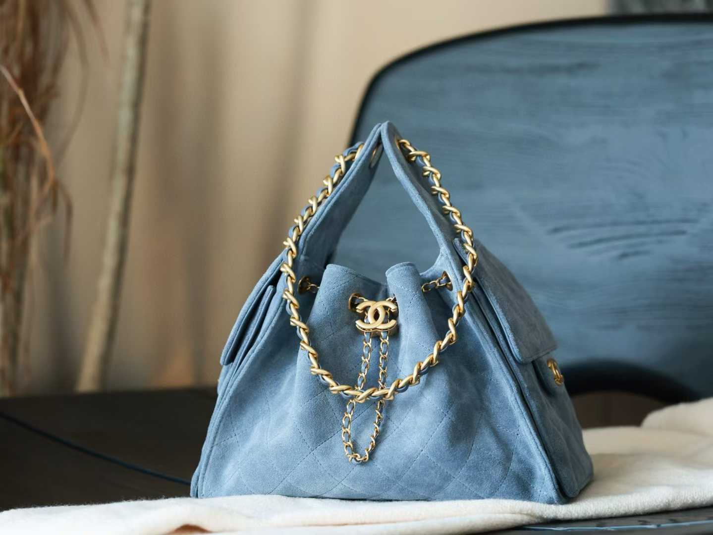 CHAMEL 25bag 嬉皮包 Hobo 藍色